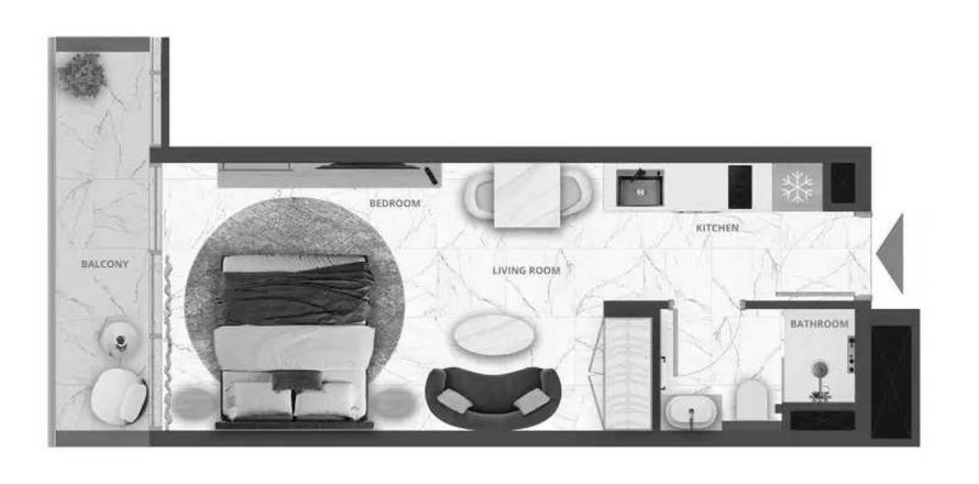 Διαμέρισμα σε Wadi Hills σε Dubai Land, ΗΑΕ 1 δωμάτιο, 38.99 τ.μ. Αρ. 650729