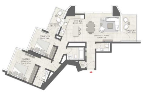 Wohnung zum Verkauf in Dubai Marina, Dubai, VAE 2 Schlafzimmer, 122 m2 Nr. 637197 - Foto 4