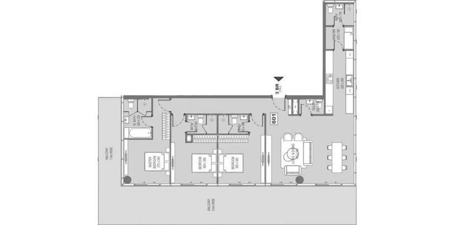Dzīvoklis Sensi  Saadiyat Island, Abu Dhabijā, AAE 3 istabas, 226.5 m2 Nr. 688112