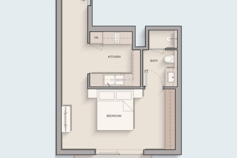 Dubai Land, Dubai, संयुक्त अरब अमीरात में अपार्टमेंट, 1 कमरा, 45 वर्ग मीटर, संख्या 689741 - फ़ोटो 9