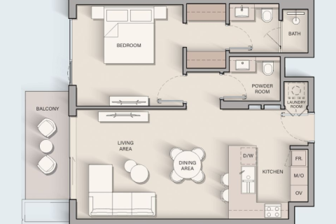 Dubai Land, Dubai, संयुक्त अरब अमीरात में अपार्टमेंट, 1 कमरा, 45 वर्ग मीटर, संख्या 689741 - फ़ोटो 10