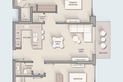 Dubai Land, Dubai, संयुक्त अरब अमीरात में अपार्टमेंट, 1 कमरा, 45 वर्ग मीटर, संख्या 689741 - फ़ोटो 11