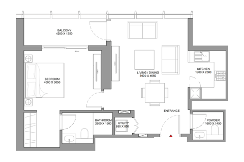 Ras Al Khor, Dubai, संयुक्त अरब अमीरात में अपार्टमेंट, 1 बेडरूम, 68 वर्ग मीटर, संख्या 689739 - फ़ोटो 4