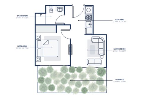 Apartment til salg i Al Jaddaf, Dubai, UAE 1 soveværelse, 33 kvm № 732686 - foto 10