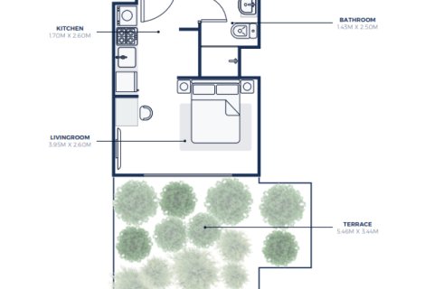 Apartment til salg i Al Jaddaf, Dubai, UAE 1 soveværelse, 33 kvm № 732686 - foto 8