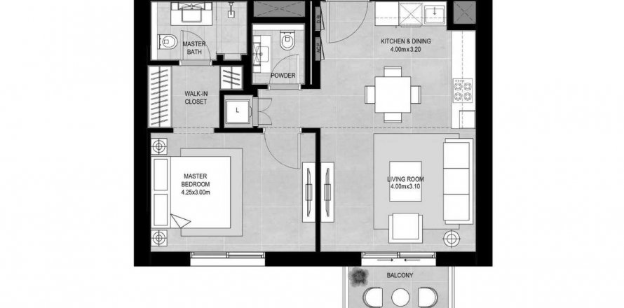 آپارتمان در Town Square، Dubai ، امارات متحده عربی 1 خوابه ، 59.1 متر مربع.  شماره 640785