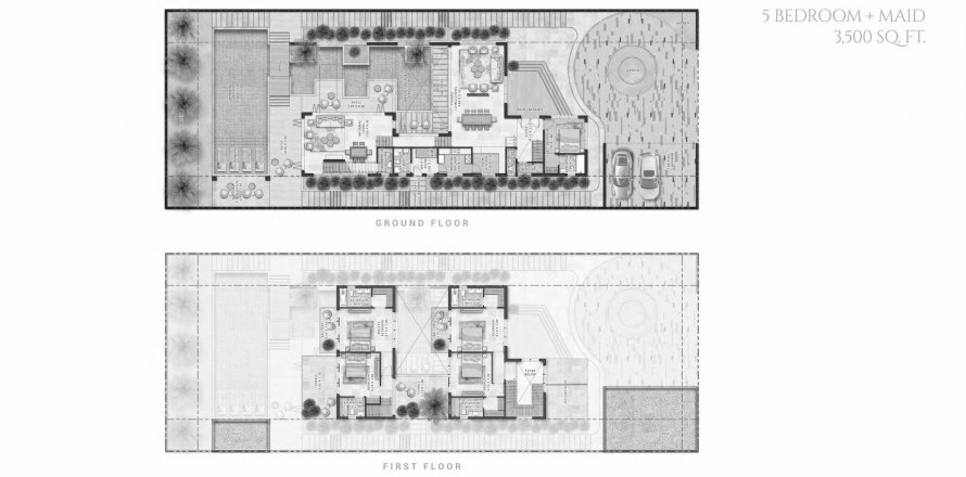 Huvila THE FARMHOUSES Dubai Land, Arabiemiraatit 5 makuuhuonetta, 468.25 m2 № 319802