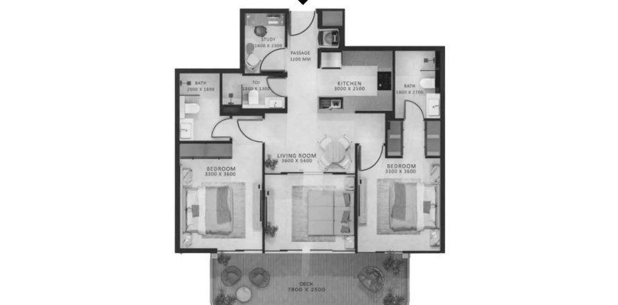 Apartment in Altair 52 in Dubai South (Dubai World Central), UAE 2 bedrooms, 108.75 sq.m. № 712333
