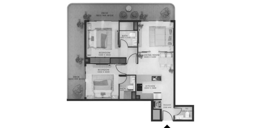 Appartamento a Dubai South (Dubai World Central), Dubai, EAU 2 camere da letto, 114.35 mq. № 712330