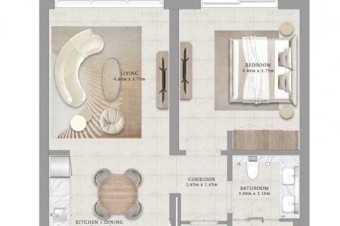 Διαμέρισμα σε SUNRIDGE σε Dubai, ΗΑΕ 1 υπνοδωμάτιο, 71 τ.μ. Αρ. 637083 - φωτογραφία 3
