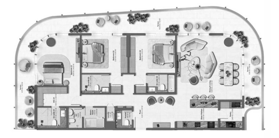 Пәтер Hado by Beyond, Дубай, БАӘ-да 3 жатын бөлмелер, 228 м² № 685734