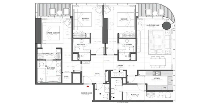 Apartment in Linar by Alef Group in Al Mamzar - Sharjah, UAE 3 bedrooms, 179.35 sq.m. № 720743