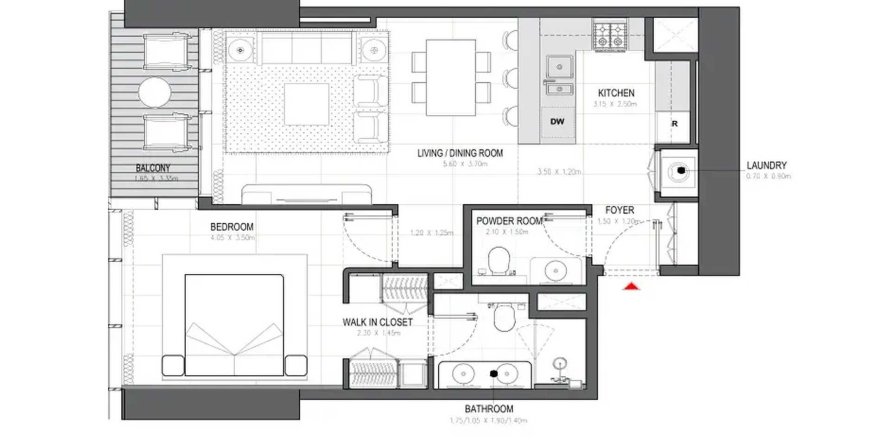 Apartment in Linar by Alef Group in Al Mamzar - Sharjah, UAE 1 bedroom, 74.91 sq.m. № 720741