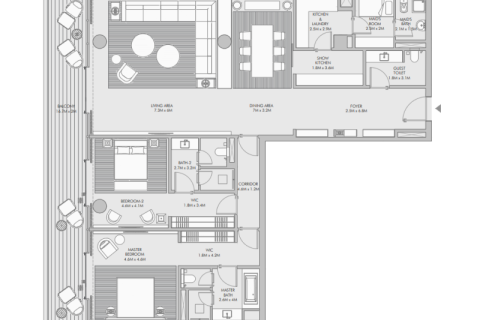 آپارتمان برای فروش در  Palm Jumeirah، Dubai، امارات متحده عربی  2 خوابه ، 248 متر مربع ، شماره 689982 - تصویر 5