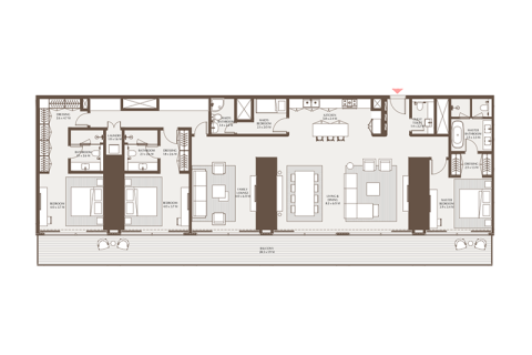 Apartman u DIFC, Dubai, UAE 1 spavaća soba, 97 m2 Br. 689979 - fotografija 6