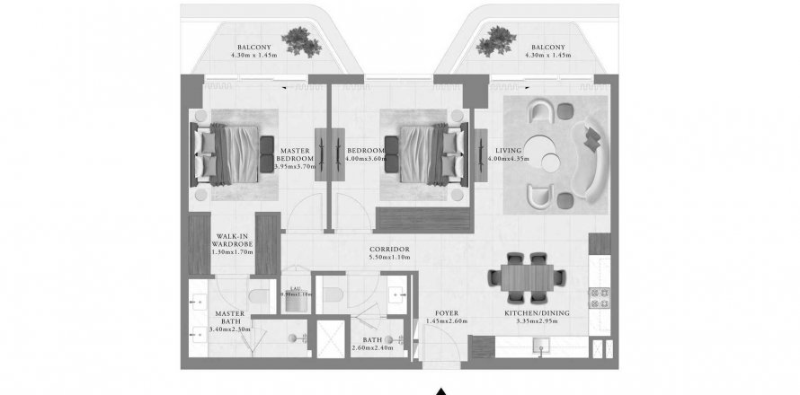 Apartment in Sera 2 in Mina Rashid, Dubai, UAE 2 bedrooms, 111 sq.m. № 634305