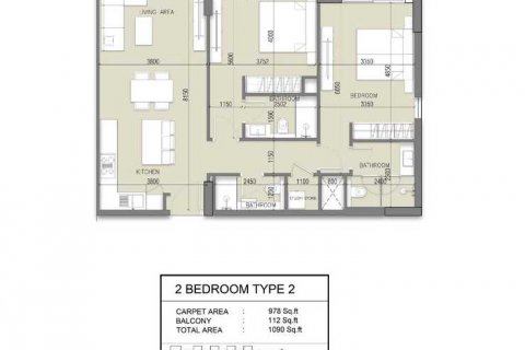 Byt v Serene Gardens v Al Furjan, Dubai, SAE 2 ložnice, 101 m² Č.: 637034 - fotografie 4