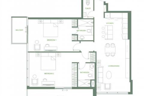 Apartment in Al Jaddaf, Dubai, UAE 2 bedrooms, 129 sq.m. № 636998 - photo 10