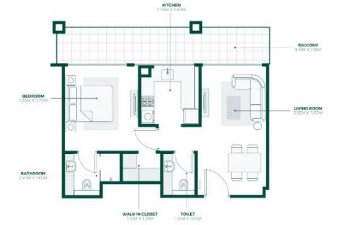 Apartment in Nadd Al Sheba, Dubai, UAE 1 bedroom, 55 sq.m. № 636997 - photo 3