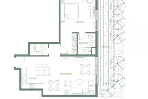 Byt v Al Jaddaf, Dubai, SAE 1 ložnice, 96 m² Č.: 637003 - fotografie 10