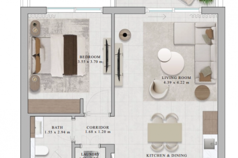 Byt v Dubai, SAE 1 ložnice, 70 m² Č.: 629939 - fotografie 10