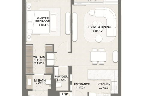 Apartman na Saadiyat Island, Abu Dhabi, UAE 1 spavaća soba, 69 m2 Br. 690021 - fotografija 7