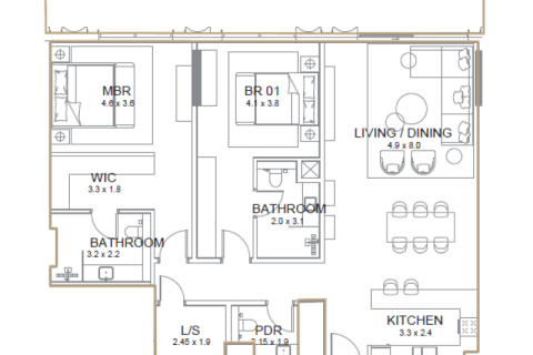 آپارتمان برای فروش در  Palm Jumeirah، Dubai، امارات متحده عربی  1 خوابه ، 161 متر مربع ، شماره 690024 - تصویر 5