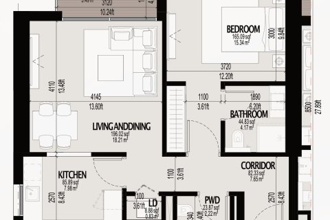 Byt v Dubai, SAE 1 pokoj, 37 m² Č.: 728464 - fotografie 12