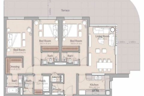 Müüa korter asukohaga Dubai South (Dubai World Central), AÜE: 1 magamistoaga, 96 m² Nr 728477 - pilt 19