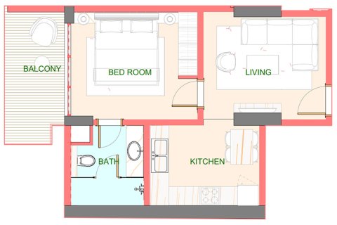 Appartement te koop in Al Marjan Island, Ras Al Khaimah, VAE 1 kamer, 35 vr.m., nr 728479 - foto 29