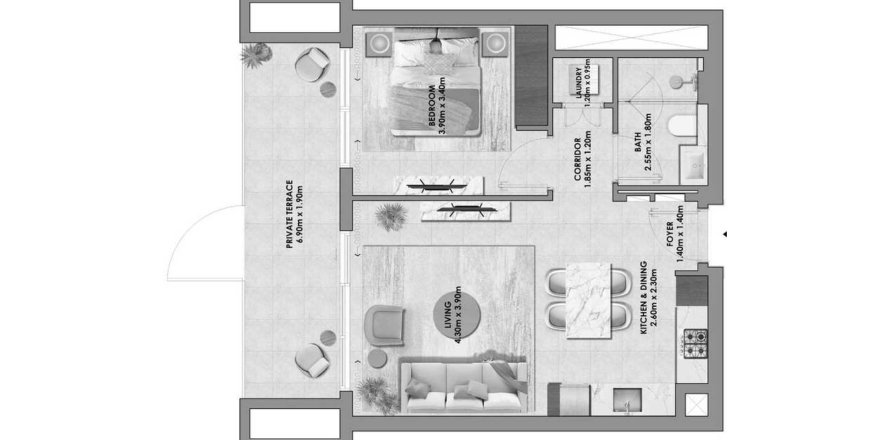 Apartment sa Palace Residences Hillside sa Dubai, UAE 1 silid-tulugan, 71.55 sq.m. № 650708