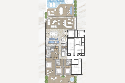 Dubai, संयुक्त अरब अमीरात में पैंटहाउस, 3 बेडरूम, 401 वर्ग मीटर, संख्या 690287 - फ़ोटो 5