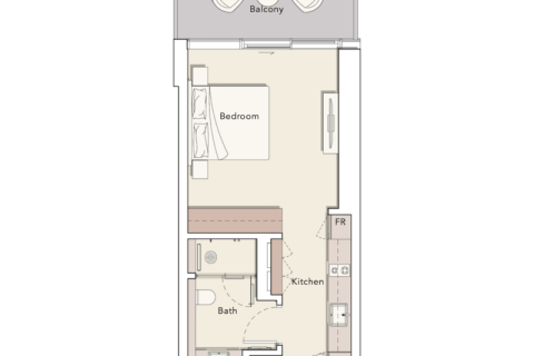 Διαμέρισμα σε Dubai, ΗΑΕ 1 δωμάτιο, 48 τ.μ. Αρ. 690257 - φωτογραφία 7