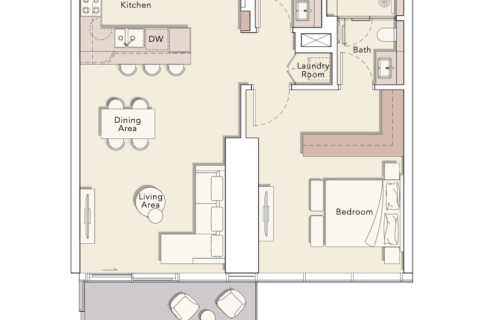 Διαμέρισμα σε Dubai, ΗΑΕ 1 δωμάτιο, 48 τ.μ. Αρ. 690257 - φωτογραφία 8