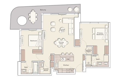 Διαμέρισμα σε Dubai, ΗΑΕ 1 δωμάτιο, 48 τ.μ. Αρ. 690257 - φωτογραφία 9