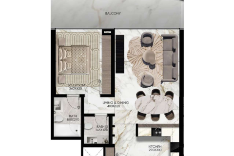 Huoneisto Al Reem Island, Abu Dhabi, Arabiemiraatit 1 makuuhuone, 74 m2 № 690284 - kuva 4