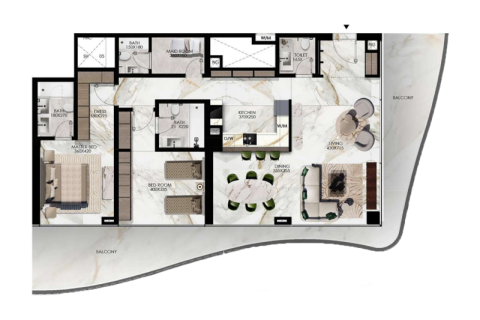 Huoneisto Al Reem Island, Abu Dhabi, Arabiemiraatit 1 makuuhuone, 74 m2 № 690284 - kuva 5