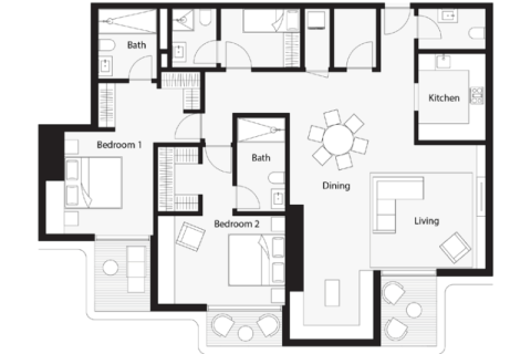 شقة للبيع في Sheikh Zayed Road، دبي، الإمارات العربية المتحدة 1 غرفة نوم ، 87 متر مربع ، رقم 690286 - صورة 8