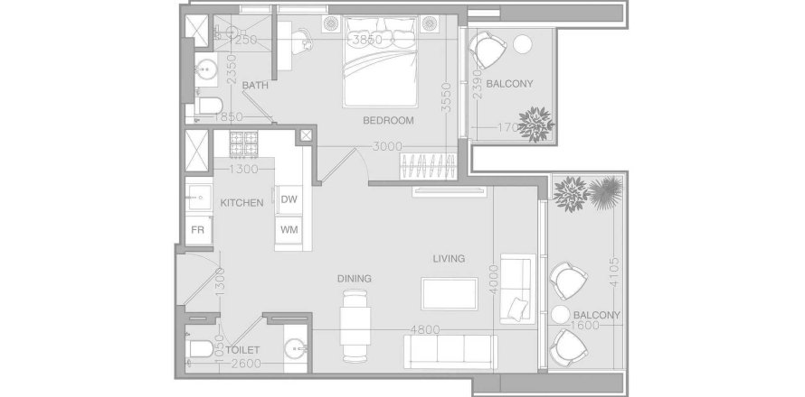 Apartamento em Jumeirah Village Triangle, Dubai, EAU 1 quarto, 66.15 m2 № 661908