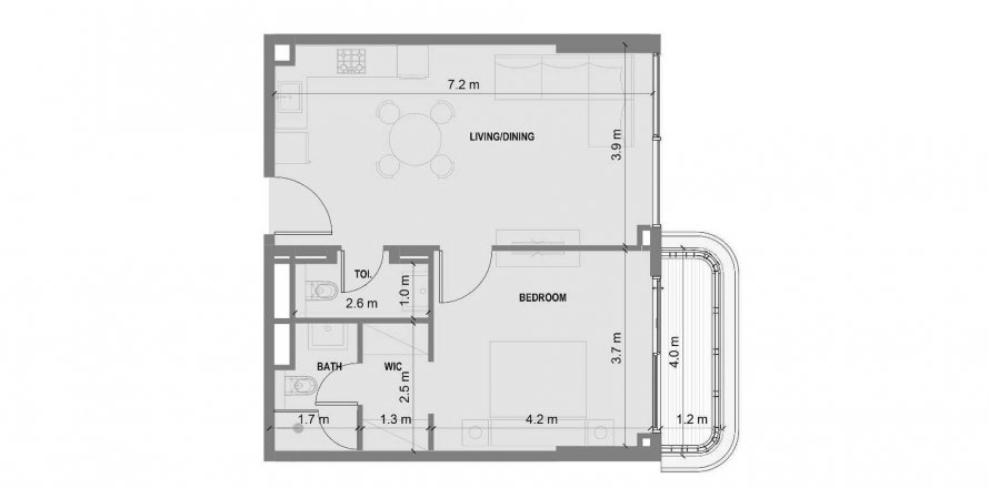 Apartament në Blue Marina Residence në Dubai, Emiratet e Bashkuara Arabe 1 dhomë gjumi, 62 m2. № 630635