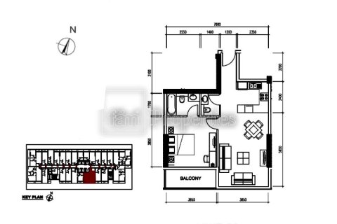 Apartmen di Dubai, UAE 1 bilik tidur, 62.8 meter persegi № 727769 - foto 16