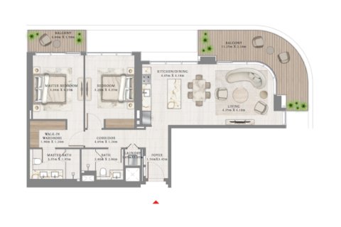 Пәтер Dubai Harbour, Дубай, БАӘ-да 1 жатын бөлме, 53 м² № 690172 - фото 5