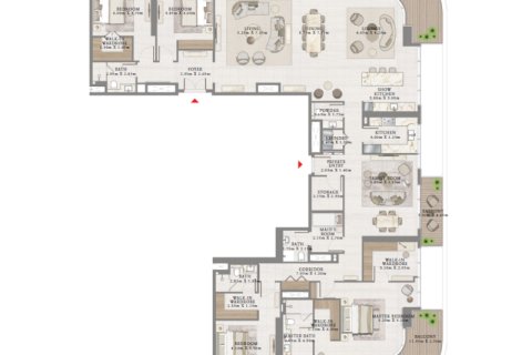 Пәтер Dubai Harbour, Дубай, БАӘ-да 1 жатын бөлме, 53 м² № 690172 - фото 9