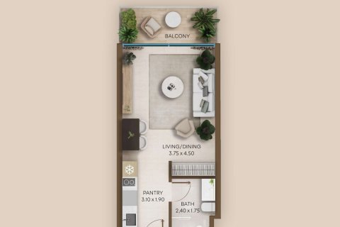 Appartement te koop in Dubai, VAE 1 kamer, 36 vr.m., nr 732379 - foto 5
