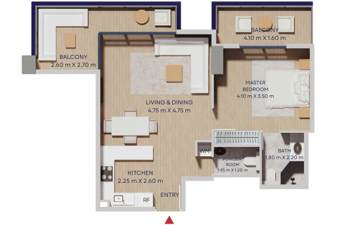 Apartament de vânzare în Al Furjan, Dubai, EAU 1 dormitor, 77 mp. №732376 - poză 6