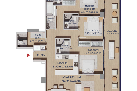 Apartament de vânzare în Al Furjan, Dubai, EAU 1 dormitor, 77 mp. №732376 - poză 8