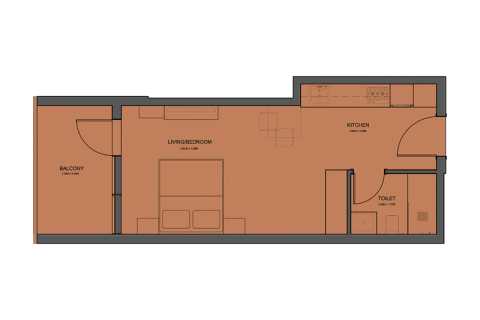Apartman u gradu Dubai Land, UAE 1 soba, 38 m2 Br. 732378 - Slika 6