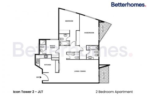Apartmen di Jumeirah Lake Towers, Dubai, UAE 2 bilik tidur, 121 meter persegi № 643571 - foto 12