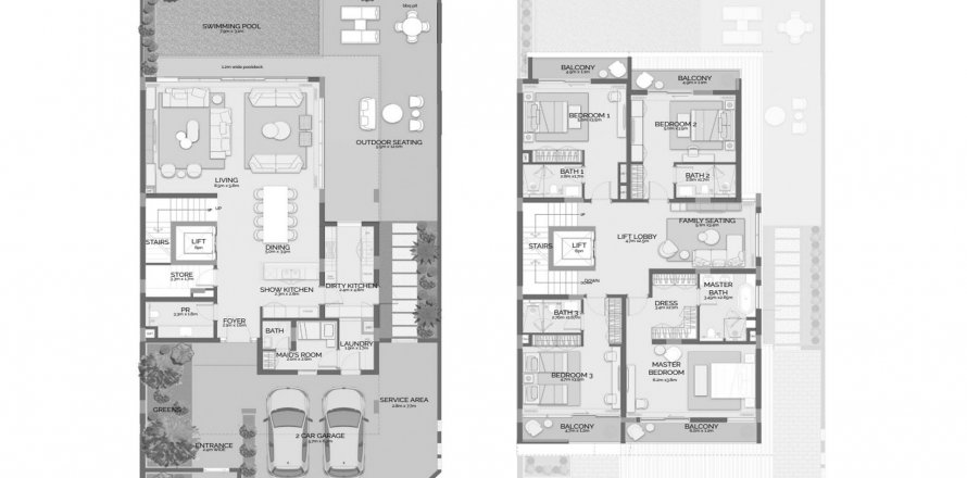 Villa in The Next Chapter - Pinewood Estate Homes in Jumeirah Golf Estates, Dubai, UAE 4 bedrooms, 432.84 sq.m. № 634341
