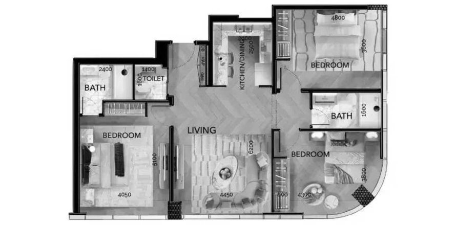 Apartamento em Al Reem Island, Abu Dhabi, EAU 3 quartos, 184.04 m2 № 714864